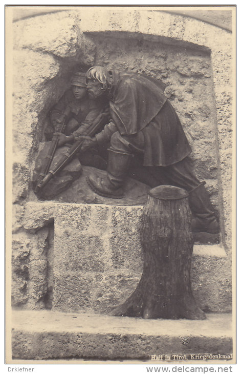 Hall In Tirol, Kriegerdenkmal, FOTO-AK Um 1925 - Kriegerdenkmal