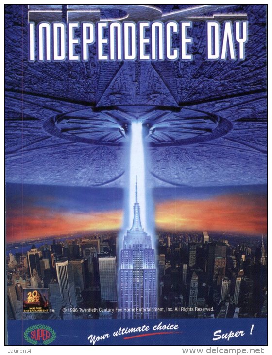 (345) Movie - Independence Day - Affiches Sur Carte