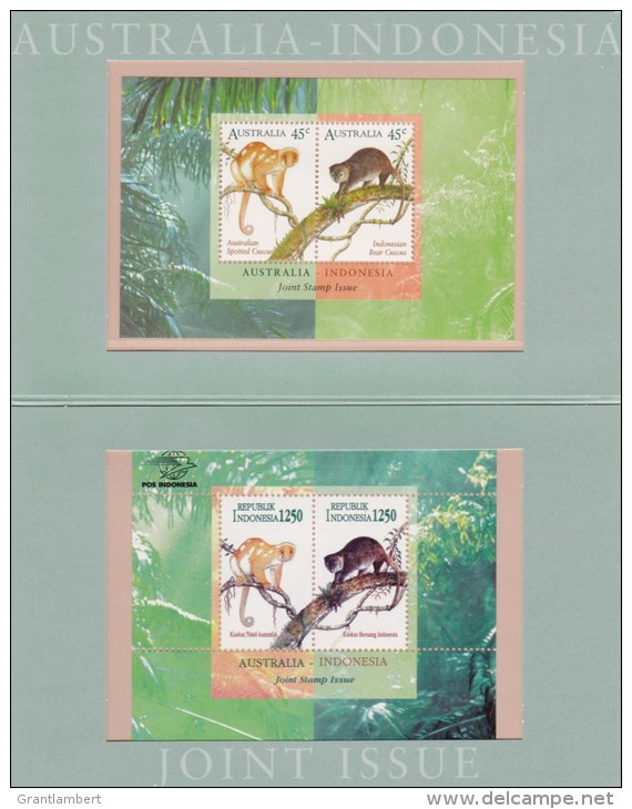 Australia 1996 Indonesia  Joint Issue Presentation Pack - 2 Minisheets - Presentation Packs