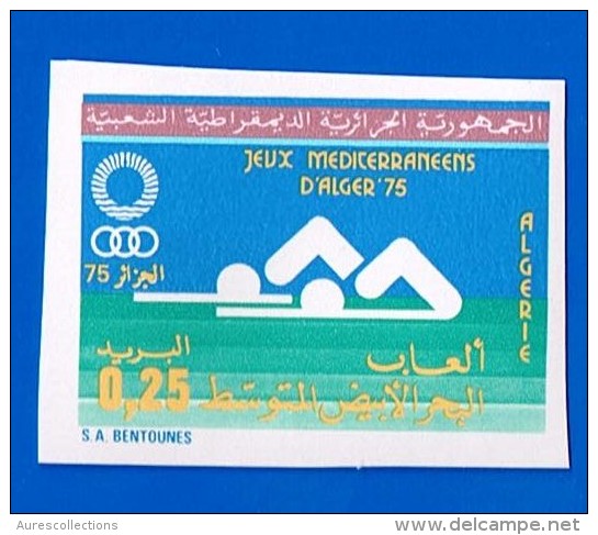 Algérie Algeria Natation Swimming Schwimmen Mediterranean Games Jeux Méditerranéens Imperforate Non Dentelée ND Imperf - Swimming