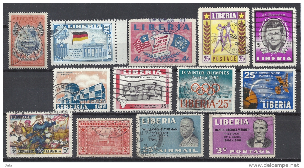 Liberia Lot Gestempelter Marken, Siehe Scan - Liberia