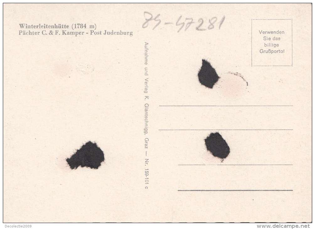 ZS47281 Winterleitenhutte Judenburg   2 Scans - Judenburg