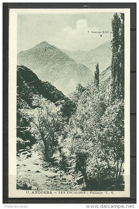 ANDORRA- CARTE POSTALE 11. C.S.IMPREMERIE M. BASUYAU & C. TOULOUSE(.P.1) - Andorra