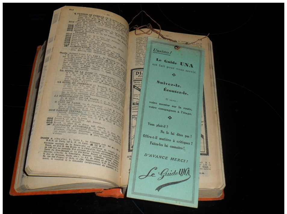 Guide UNA  (Union Nationale Automobile)  - La France Touristique Gastronomique - 1933 - Très Bel Etat - Michelin (guides)