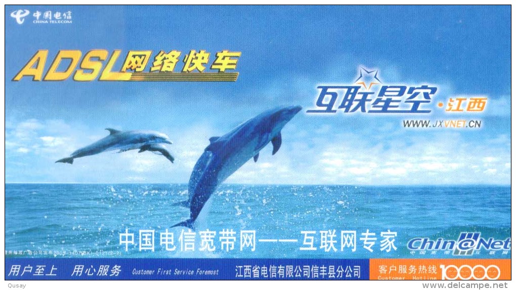 Dolphins   ,   2005  CN Specimen  Prepaid Card , Postal Stationery - Dolphins