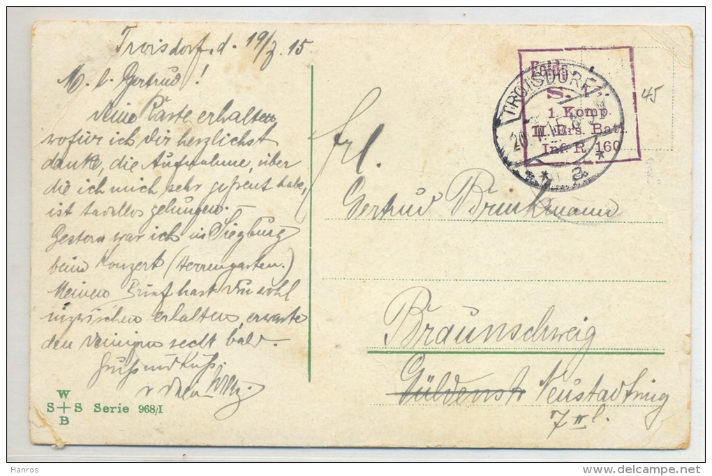 Ja Schön Ist Das Soldatenleben Um 1910/1920, Verlag:--, Feld-Postkarte Mit Frankatur, Mit Stempel, TROISDORF, 20.7.15 - Troisdorf
