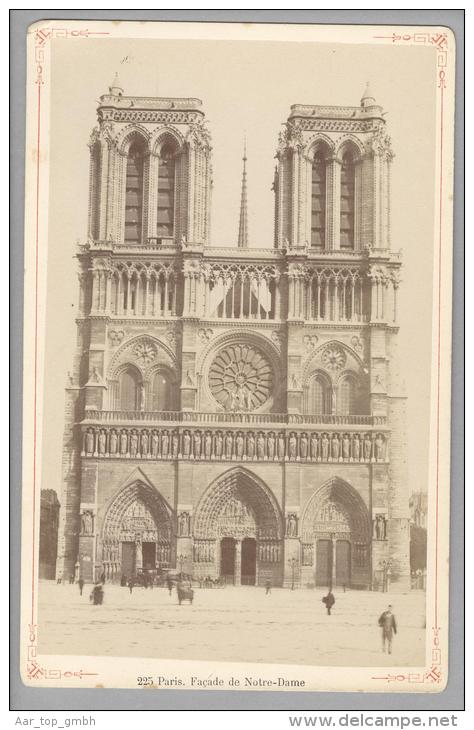 Foto ~1890 France Paris Facade De Notre-Dame #225 - Anciennes (Av. 1900)