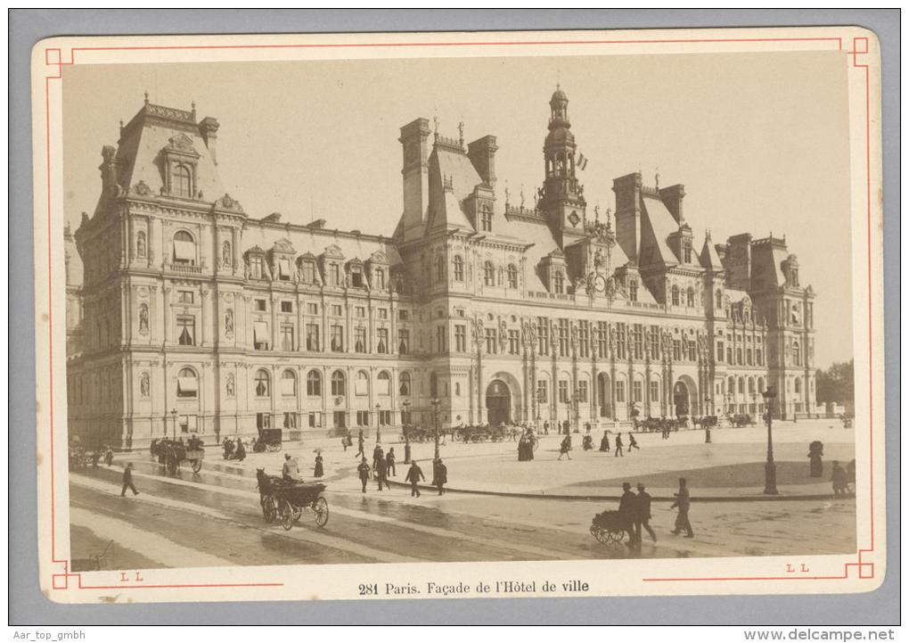 Foto ~1890 France Paris Facade De L'Hôtel De Ville #281 - Anciennes (Av. 1900)