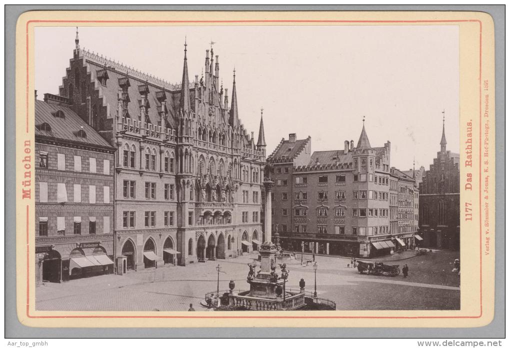 Foto ~1891 DE Bay München  Das Rathaus #1177 #1177 "Römmler & Jonas" - Old (before 1900)