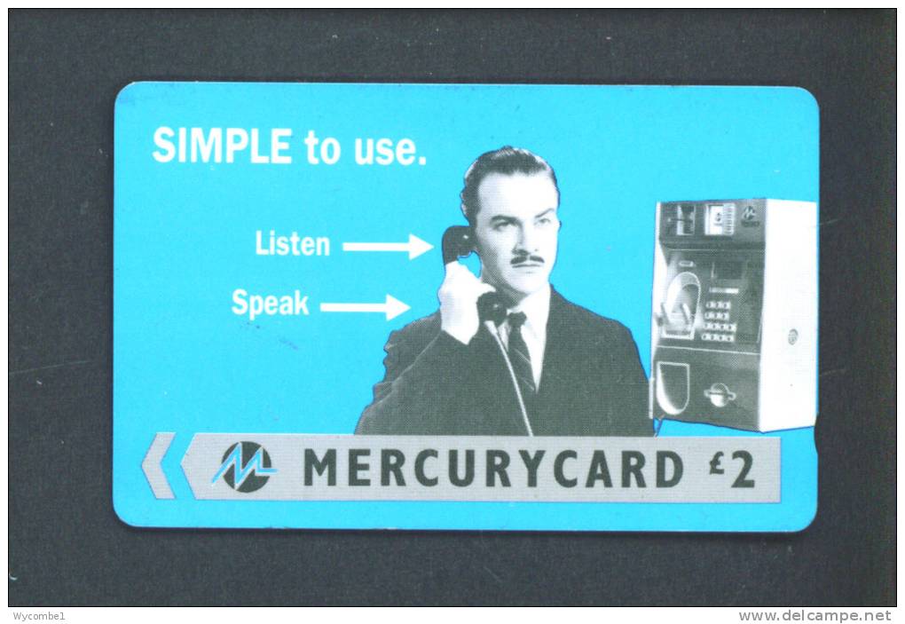 UK  -  Magnetic Phonecard/Mercurycard As Scan - [ 4] Mercury Communications & Paytelco