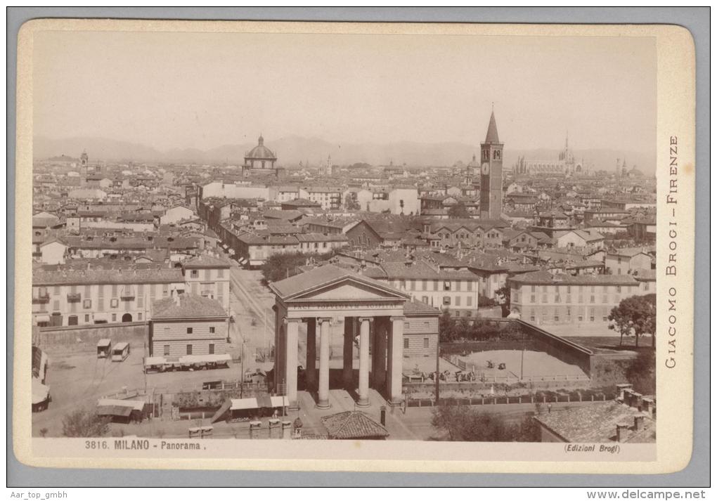 Foto ~1890 Italien Milano Panorama #3818 "Giacomo Brogi" - Anciennes (Av. 1900)