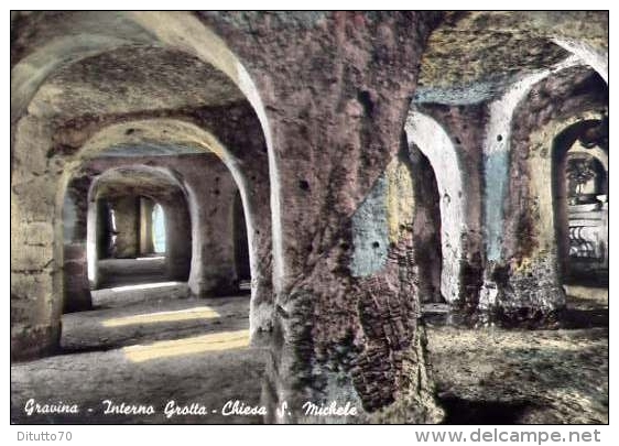 Gravina - Interno Grotta - Chiesa S.michele - Formato Grande Viaggiata - Foggia