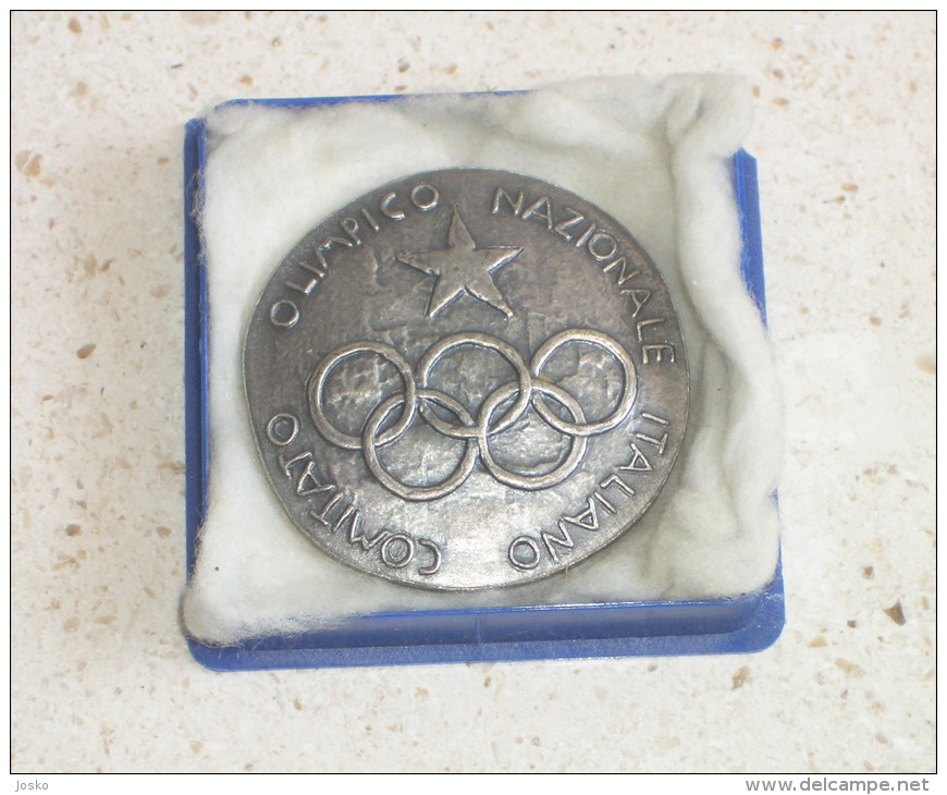 ITALY NOC - CONI ( National Olympic Committee ) Official Medal In Box Signed By Greco * Italia * Olympic Games Olimpiadi - Other & Unclassified