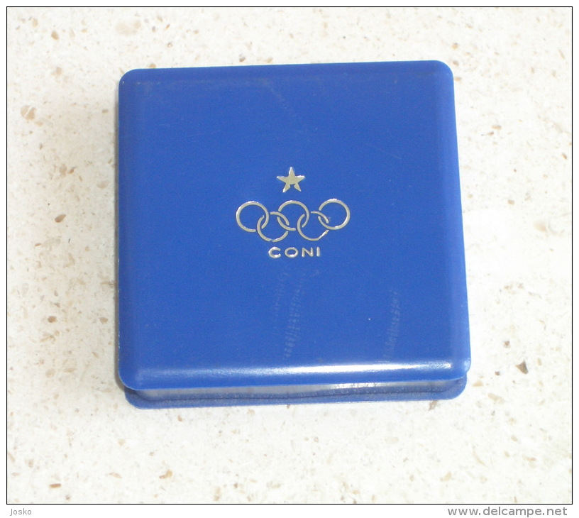 ITALY NOC - CONI ( National Olympic Committee ) official medal in box signed by Greco * Italia * Olympic Games Olimpiadi