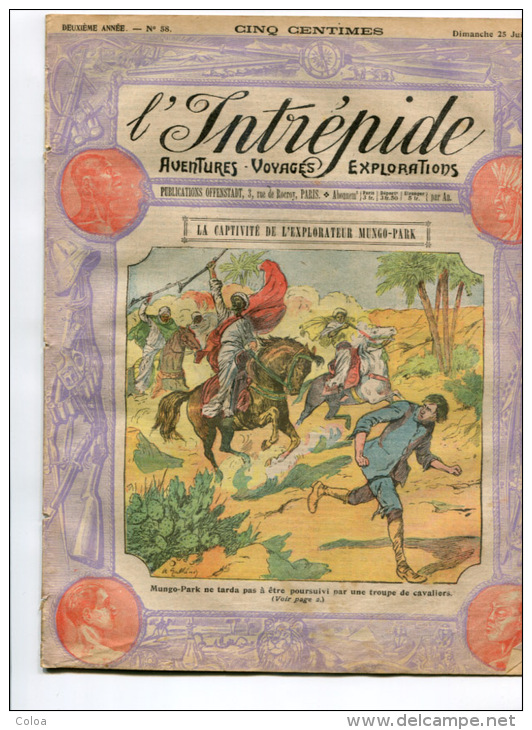 L’Intrépide, Aventures Voyages Explorations, N° 58, 25 Juin 1911 - 1900 - 1949