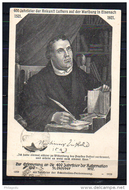 Carte Postale Martin Luther  Ø Spéciale Eisenach - Theologians