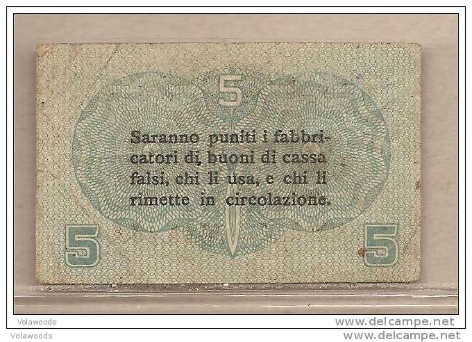Italia - Buono Di Cassa Da 5 Centesimi Circolato Cassa Veneta Dei Prestiti - 1918 - Buoni Di Cassa