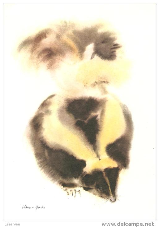 PUBLICITE SPECIA VETERINAIRE COLLECTION AQUARELLE C. MEYER GASTERS MOUFETTE MEPHITINAE - Advertising