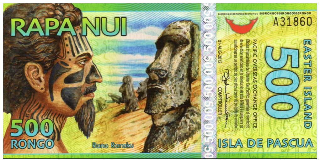 ILE DE PAQUES : 500 Rongo 2011 (unc) - Rapa Nui