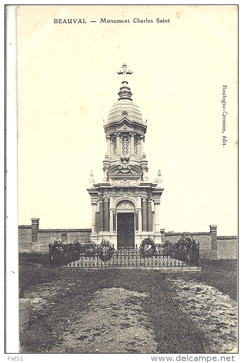 80 - Beauval : Monument Charles Saint - Beauval