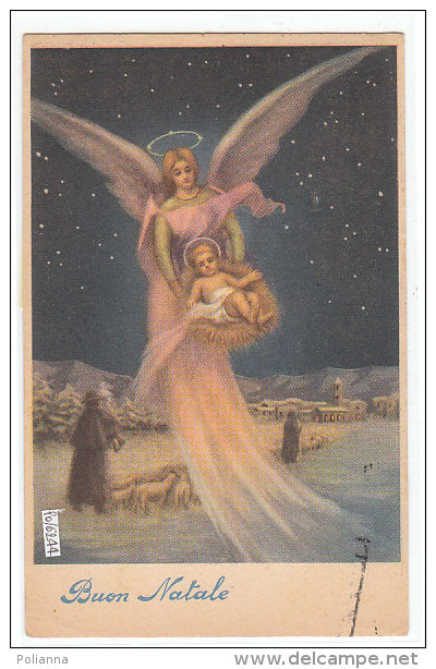 PO6244# BUON NATALE ILLUSTRATA  - GESU' BAMBINO - ANGELI  VG  1952 - Autres & Non Classés