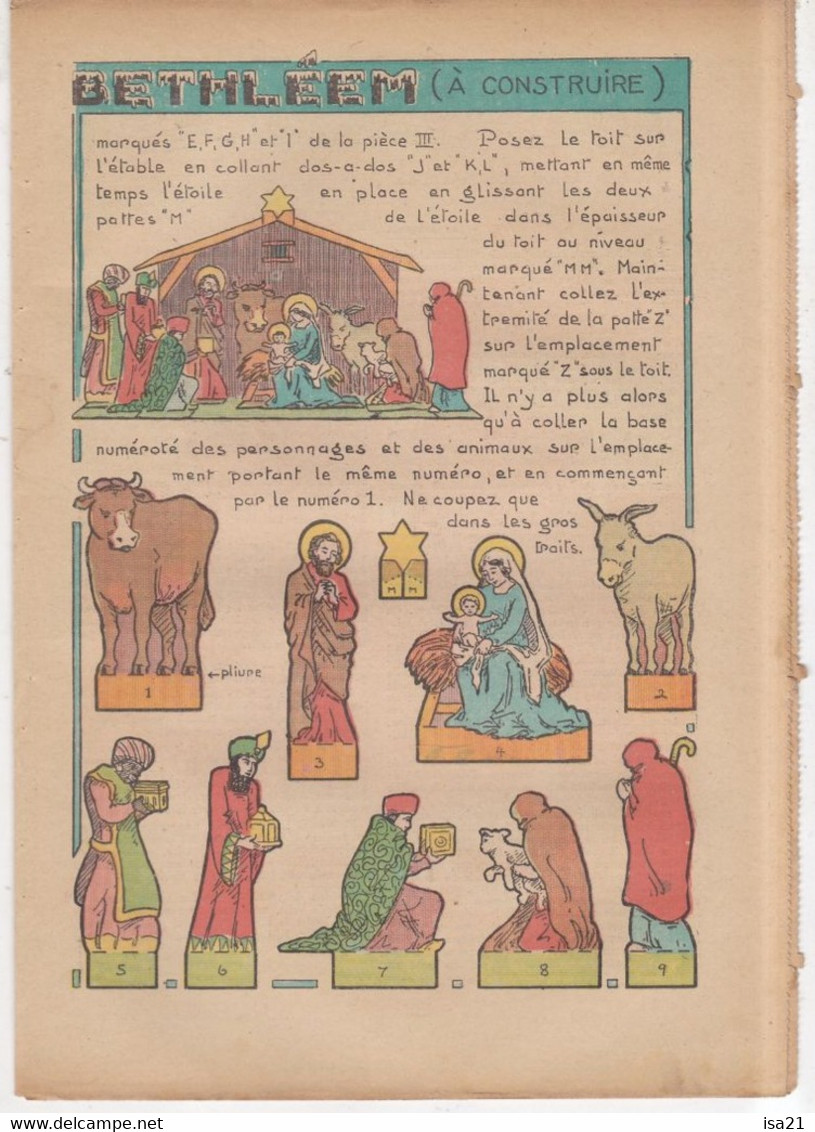 BERNADETTE, L'amie Des Fillettes, N° 208; 24 Décembre 1933; LES SUITES D'un ACCIDENT, Crêche à Construireetc - Bernadette