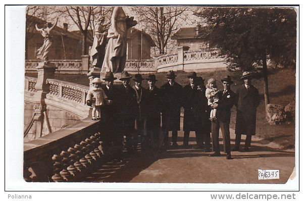 PO6375# TORINO - FOTOGRAFICA OBERTO PIERINO - RICORDO GRUPPO UOMINI PARCO DEL VALENTINO  No VG - Parcs & Jardins