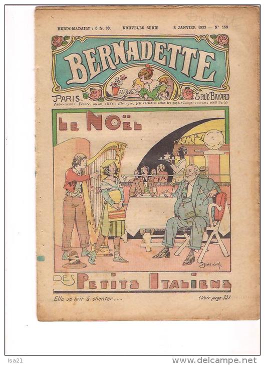 BERNADETTE, L'amie Des Fillettes, N° 158; 8 Janvier 1932;  LE NOEL DES PETITS ITALIENS - Bernadette