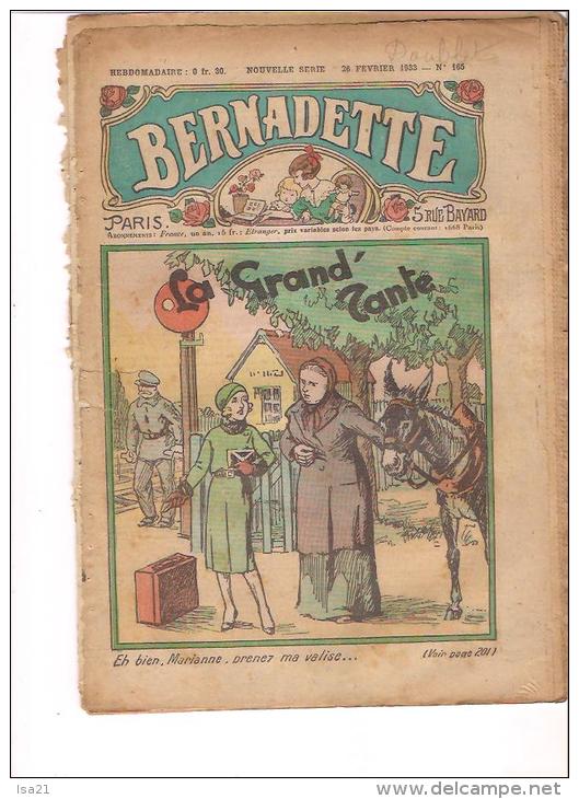 BERNADETTE, L'amie Des Fillettes, N° 158; 26 Février 1932;  LA GRAND TANTE - Bernadette