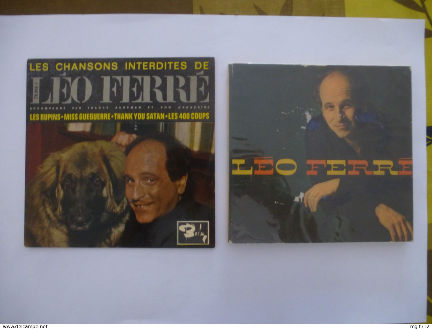 LEO FERRE - Lot : Un LIVRE 1962 , Un Vinyle EP LES CHANSONS INTERDITES 1963, Des Articles De Presse De 1993 à 2003. - Musica
