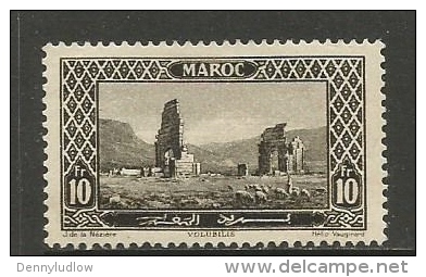 Fr Morocco  1923   Sc#115  10fr  MH*     2016 Scott Value $12 - Unused Stamps