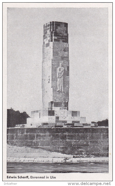 Ulm, Ehrenmal (Kriegerdenkmal) Von Edwin Scharff, Um 1940 - Sonstige & Ohne Zuordnung