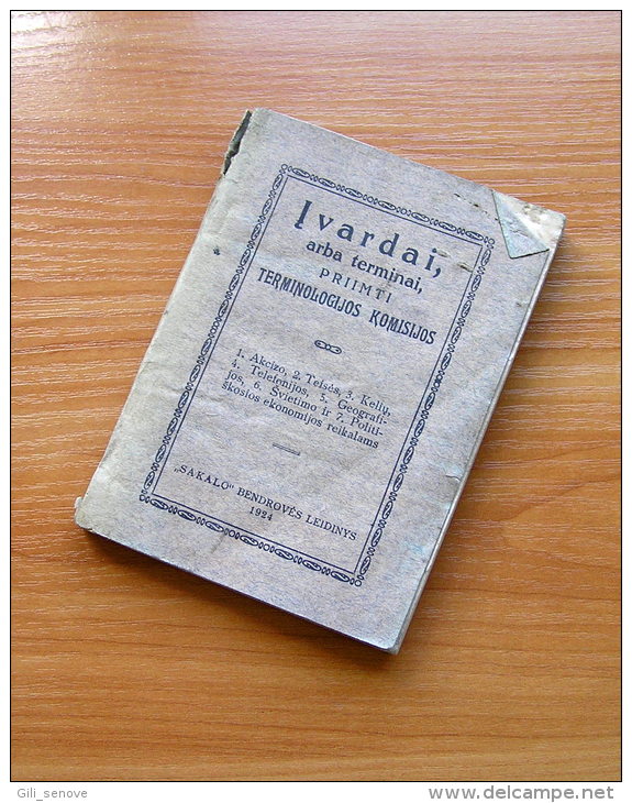 Lithuanian Book / Ivardai, Arba Terminai (Terms) 1924 - Old Books