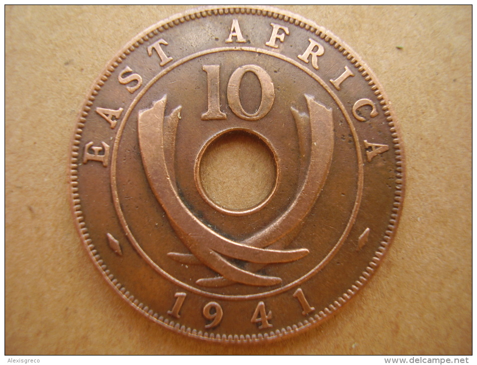 BRITISH EAST AFRICA USED TEN CENT COIN BRONZE Of 1941 I - GEORGE VI. - British Colony