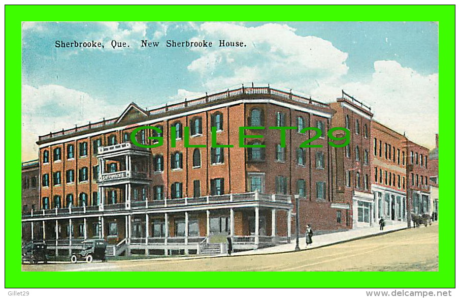 SHERBROOKE, QUÉBEC - NEW SHERBROOKE HOUSE - ANIMÉE - PUB BY INTERNATIONAL POST CARD CO - - Sherbrooke