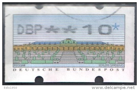 BRD Bund 1993 ATM Type 2.2 - 10 Gestempelt Used - Machine Labels [ATM]