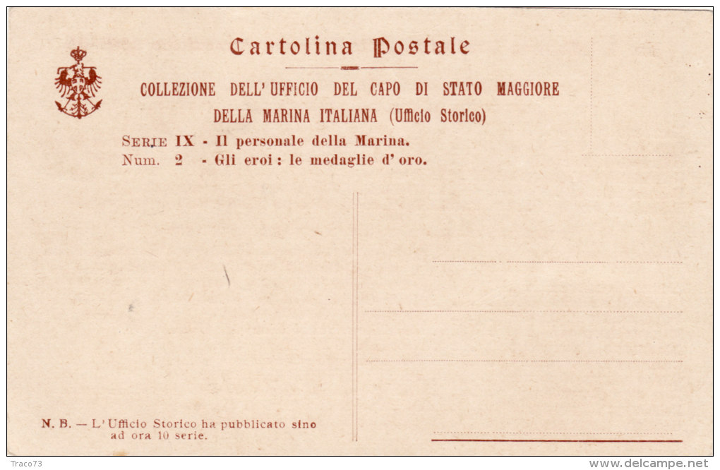 MARINA MILITARE / Cartolina Postale Collezione Dell'Ufficio Del Capo Di Stato Maggiore - Guerra