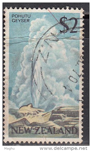 New Zealand Used 1967, $2 Pohutu Geyser, Geography. Volcano, As Scan - Used Stamps