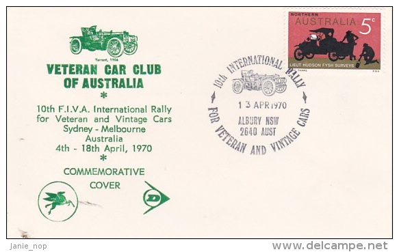 Australia 1970 Veteran Car Club Of Australia Commemorative Cover - Storia Postale