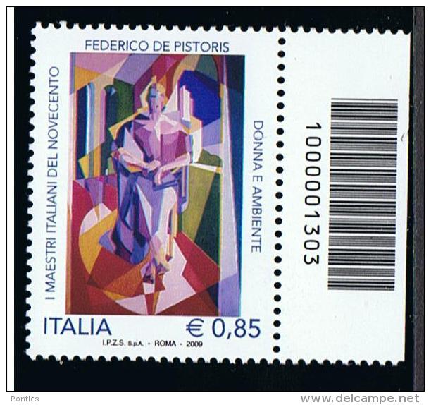 2009 - ITALY - ITALIA - ITALIE - BCB1303 - STAMP WITH BARCODE - CODICE A BARRE - TIMBRE AVEC LABS  ** - Codici A Barre