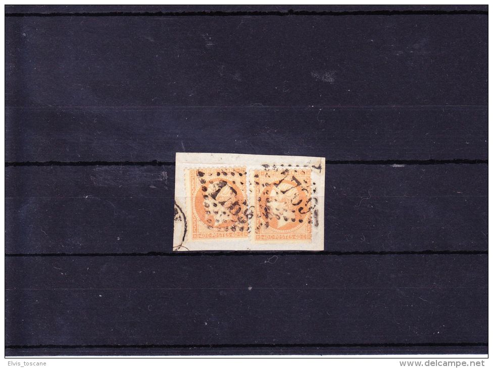 23 (2x)  Sur Fragment. - 1862 Napoleon III