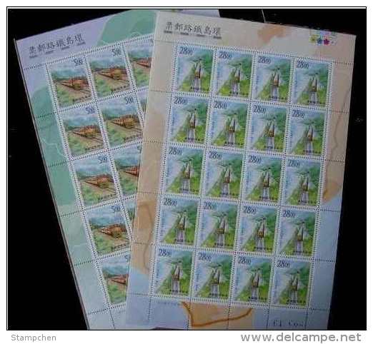 1997 Around The Island Railway Stamps Sheets Train Railroad Locomotive Tunnel - Other & Unclassified
