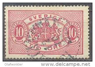 1881 Second Issue 10 Öre Mi 5Bb /Facit TJ16B / Sc O17  / YT 5 Used / Oblitéré / Gestempelt [lie] - Service