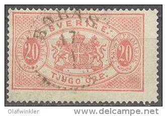 1881 Second Issue 20 Öre Mi 7Ba / Facit TJ18 / Sc O19  / YT 7A Used / Oblitéré / Gestempelt [lie] - Dienstzegels