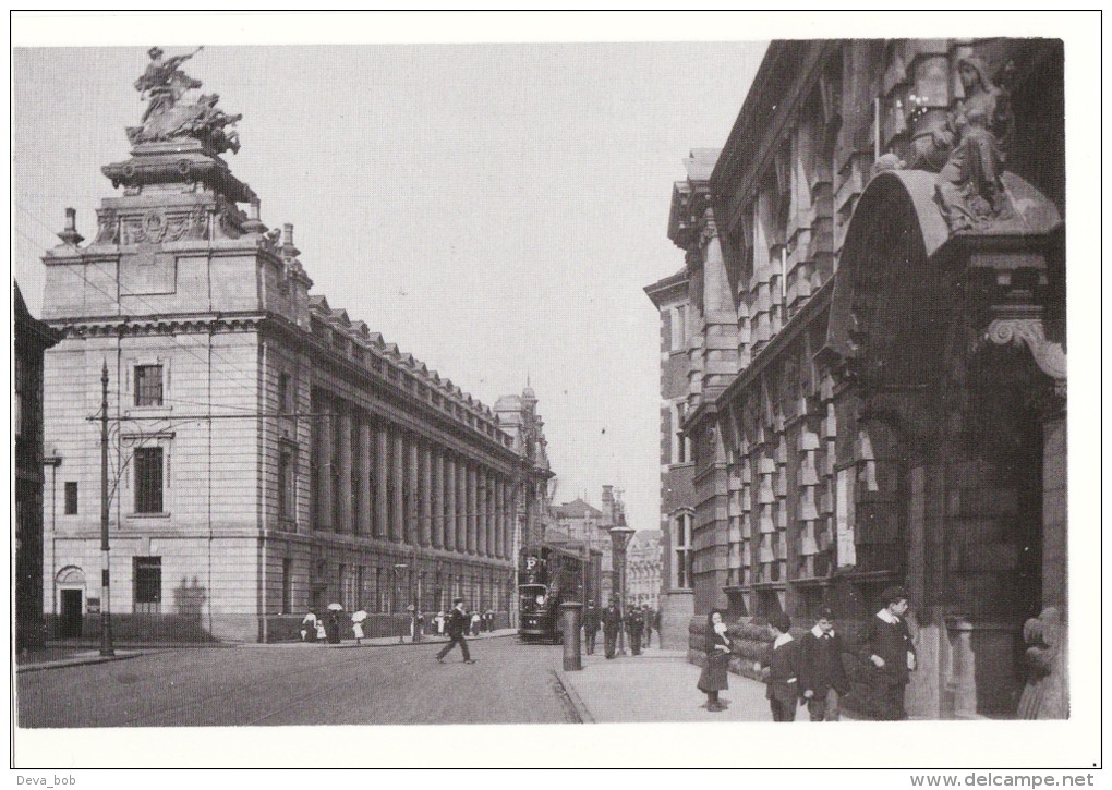 Postcard HULL New Law Courts Maritime Prowess Statue C1912 Yorkshire Repro - Hull