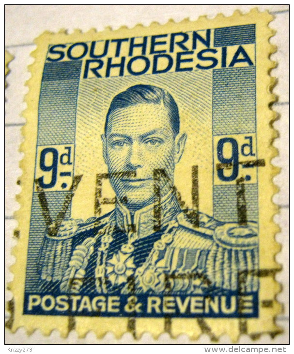 Southern Rhodesia 1937 King George VI 9d - Used - Zuid-Rhodesië (...-1964)