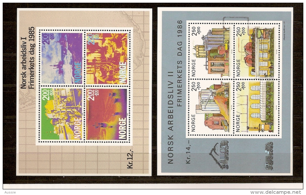 Norvège Norge Norway 1985-86 Yvertn° Bloc 5 Et 6 *** MNH Cote 24 Euro - Hojas Bloque