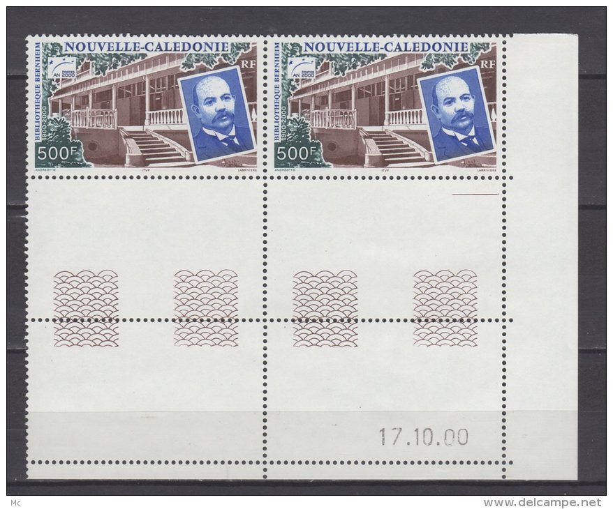 Nouvelle Calédonie Paire Du N° 825 Luxe   ** CDF Daté - Unused Stamps
