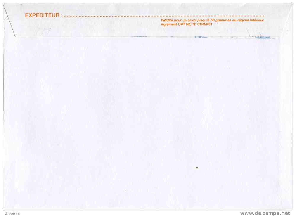 PAP De 2001 Sans Précasage Avec Timbre "Cagou - Orange" Type Lisiak - Format 162 X 228 Mm - Prêt-à-poster
