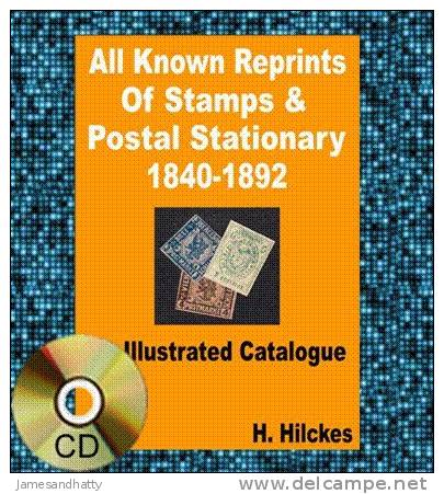 REPRINTS Catalogue Illustrated Country A-Z Stamps/Timbres/Briefmarken 1840-92 Hilckes - Inglés